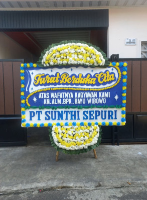 Papan Bunga Duka di Makasari